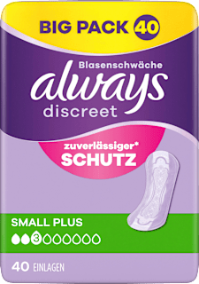 Einlagen Inkontinenz Small Plus, Big Pack always