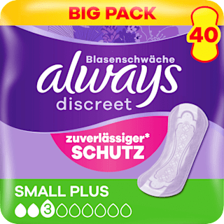 Einlagen Inkontinenz Small Plus, Big Pack always