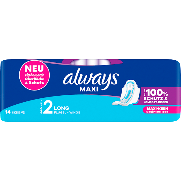 Maxi-Binden Long mit Flügeln always