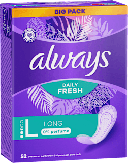 Slipeinlagen Daily Fresh Long ohne Duft, Big Pack always