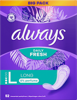Slipeinlagen Daily Fresh Long ohne Duft, Big Pack always