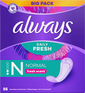 Slipeinlagen Daily Fresh Normal mit Frischeduft, Big Pack always