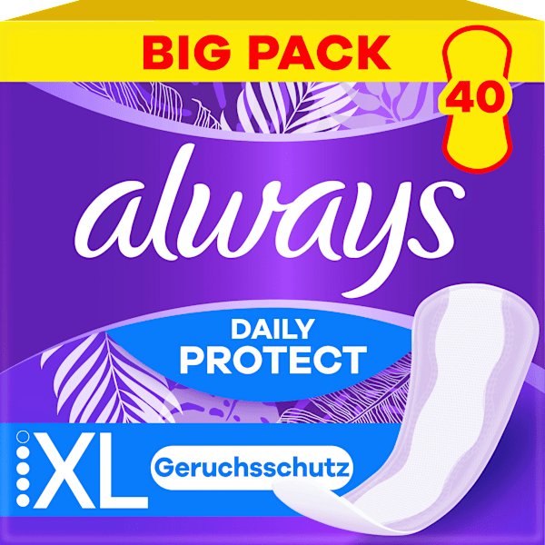 Slipeinlagen Daily Protect Extra Long, Big Pack always