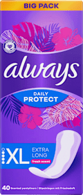 Slipeinlagen Daily Protect Extra Long mit Frischeduft, Big Pack always