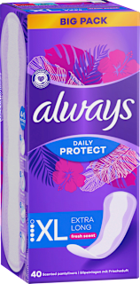Slipeinlagen Daily Protect Extra Long mit Frischeduft, Big Pack always