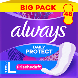 Slipeinlagen Daily Protect Long mit Frischeduft, Big Pack always