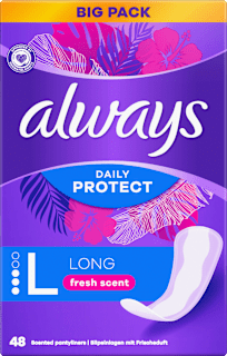 Slipeinlagen Daily Protect Long mit Frischeduft, Big Pack always