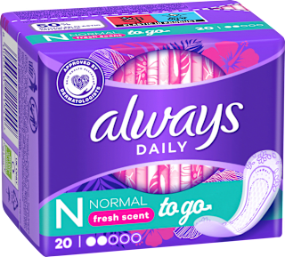 Slipeinlagen Normal to go mit Frischeduft always