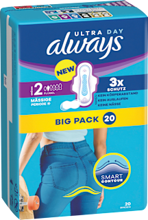 Ultra-Binden Day Long 2 mit Flügeln, Big Pack always