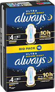 Ultra-Binden Secure Night 4 mit Flügeln, Big Pack always