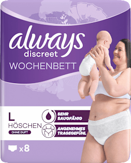 Wochenbett Pants discreet Postpartum, Gr. L always