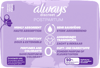 Wochenbett Pants discreet Postpartum, Gr. S/M always