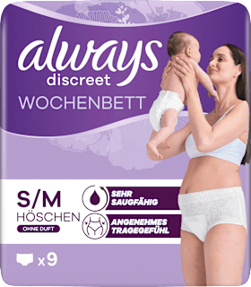 Wochenbett Pants discreet Postpartum, Gr. S/M always