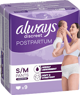 Wochenbett Pants discreet Postpartum, Gr. S/M always