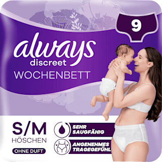 Wochenbett Pants discreet Postpartum, Gr. S/M always