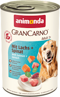 Nassfutter Hund mit Lachs & Spinat animonda GRANCARNO