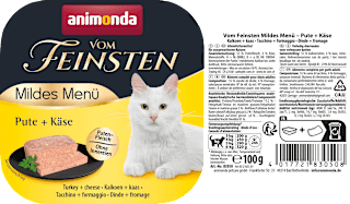 Nassfutter Katze mit Pute & Käse, mildes Menü animonda VOM FEINSTEN