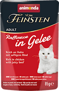 Nassfutter Katze reich an Huhn mit Rind, Raffinesse in Gelee animonda VOM FEINSTEN