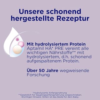 Anfangsmilch Pre HA von Geburt an Aptamil