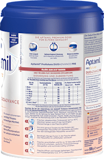 Anfangsmilch Pre Profutura Duo Advance von Geburt an  Aptamil