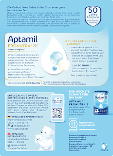 Anfangsmilch Pre Pronutra von Geburt an Aptamil