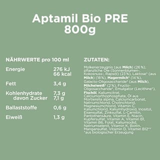 Anfangsmilch Pre von Geburt an Aptamil