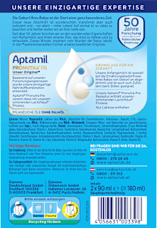 Anfangsmilch Pronutra Pre trinkfertig von Geburt an, 2x90 ml Aptamil