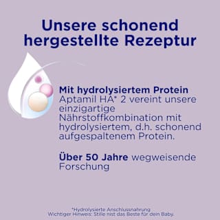 Folgemilch 2 HA  nach dem 6. Monat Aptamil
