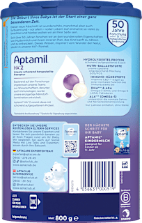 Folgemilch 2 HA  nach dem 6. Monat Aptamil