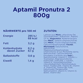 Folgemilch 2 Pronutra nach dem 6. Monat Aptamil