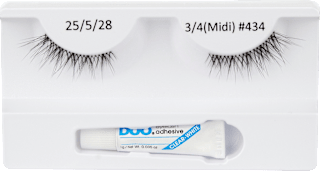 Künstliche Wimpern Set 434 3/4 Naked (1 Paar) & Mini Duo Kleber ARDELL