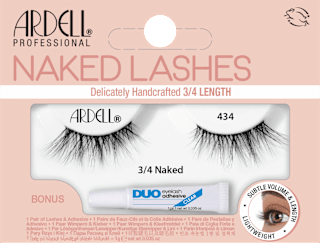 Künstliche Wimpern Set 434 3/4 Naked (1 Paar) & Mini Duo Kleber ARDELL