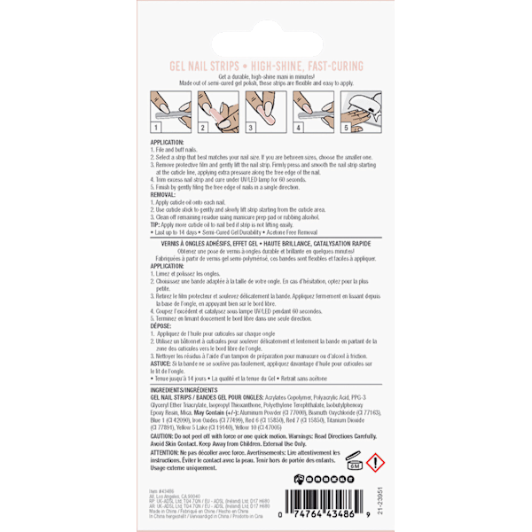 UV Gel Nagelfolien, Gel Nail Strips Strawberry Milkshake ARDELL