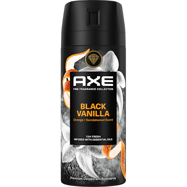 Bodyspray Black Vanilla Orange & Sandalwood Scent AXE