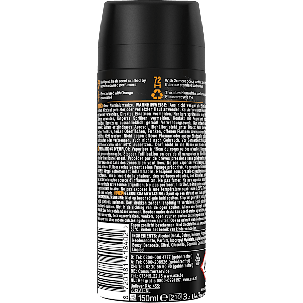 Bodyspray Black Vanilla Orange & Sandalwood Scent AXE