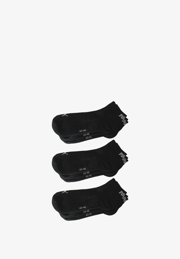 Puma QUARTER UNISEX 9 PACK - Socks - black