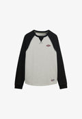 Superdry & Co VINTAGE ATHLETIC BASEBALL  - Long sleeved top - grey grindle eclipse navy