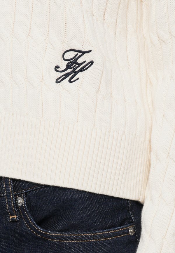 Tommy Hilfiger CABLE KNIT ZIP-THRU HOODY