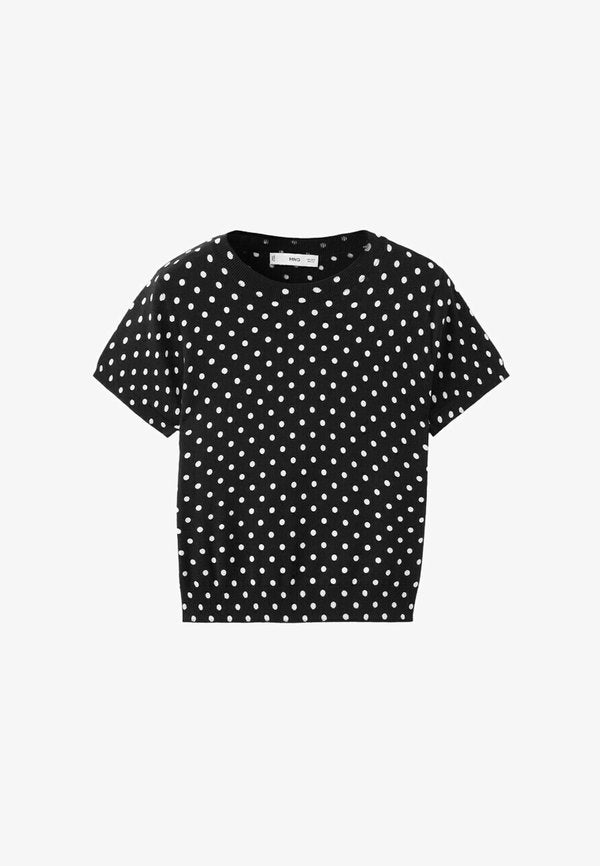 Mango ADULT - Print T-shirt - black