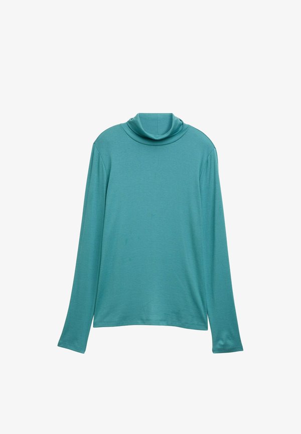 TOM TAILOR LANGARM MIT ROLLKRAGEN - Long sleeved top - tropical teal