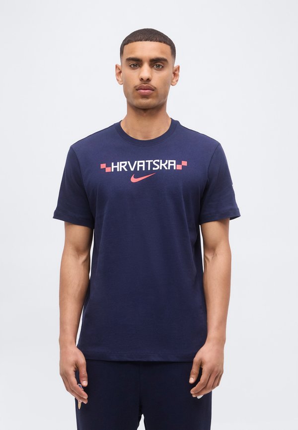 Nike Performance CROATIA MEN GRAPHIC TEE - National team wear - obsidian/white/university red