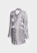 Glamorous Bloom LAPEL COLLARED LONGLINE SHIRT WITH SIDE SPLITS