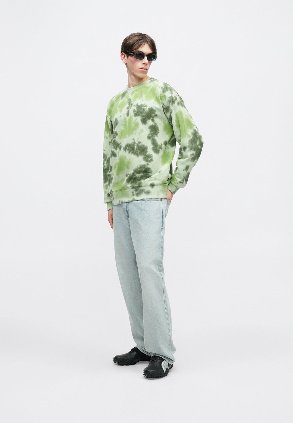HUF TIE DYE LOGO CREW UNISEX