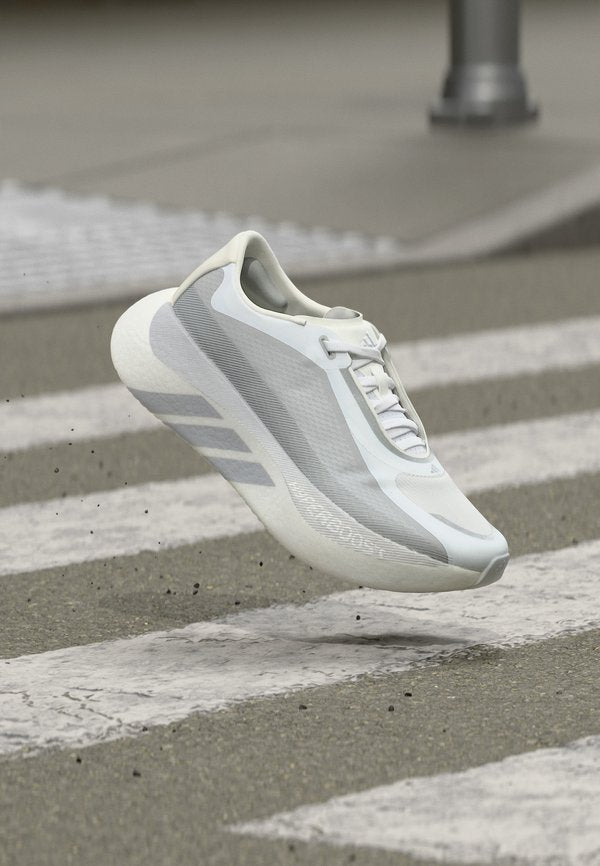 adidas Performance HYPERBOOST EDGE - Road running shoes - footwear white/solid grey/silver-coloured metallic