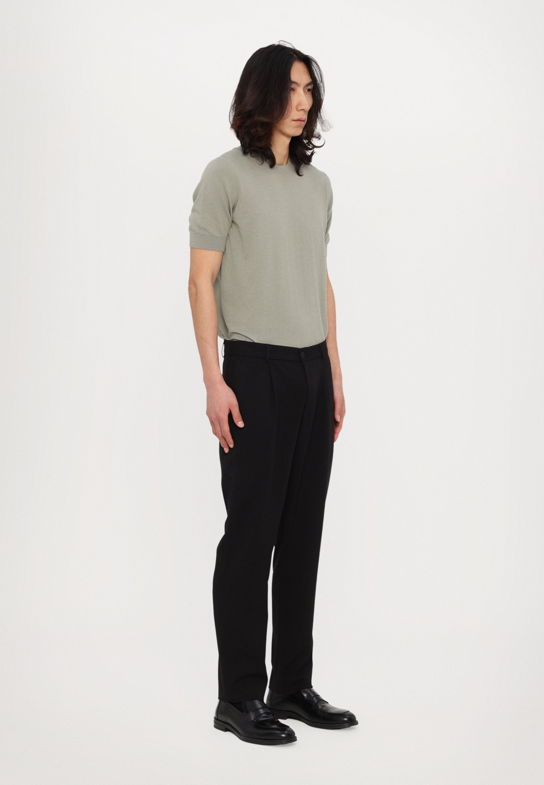 Essential Collective TAPERED PLEATED TROUSERS