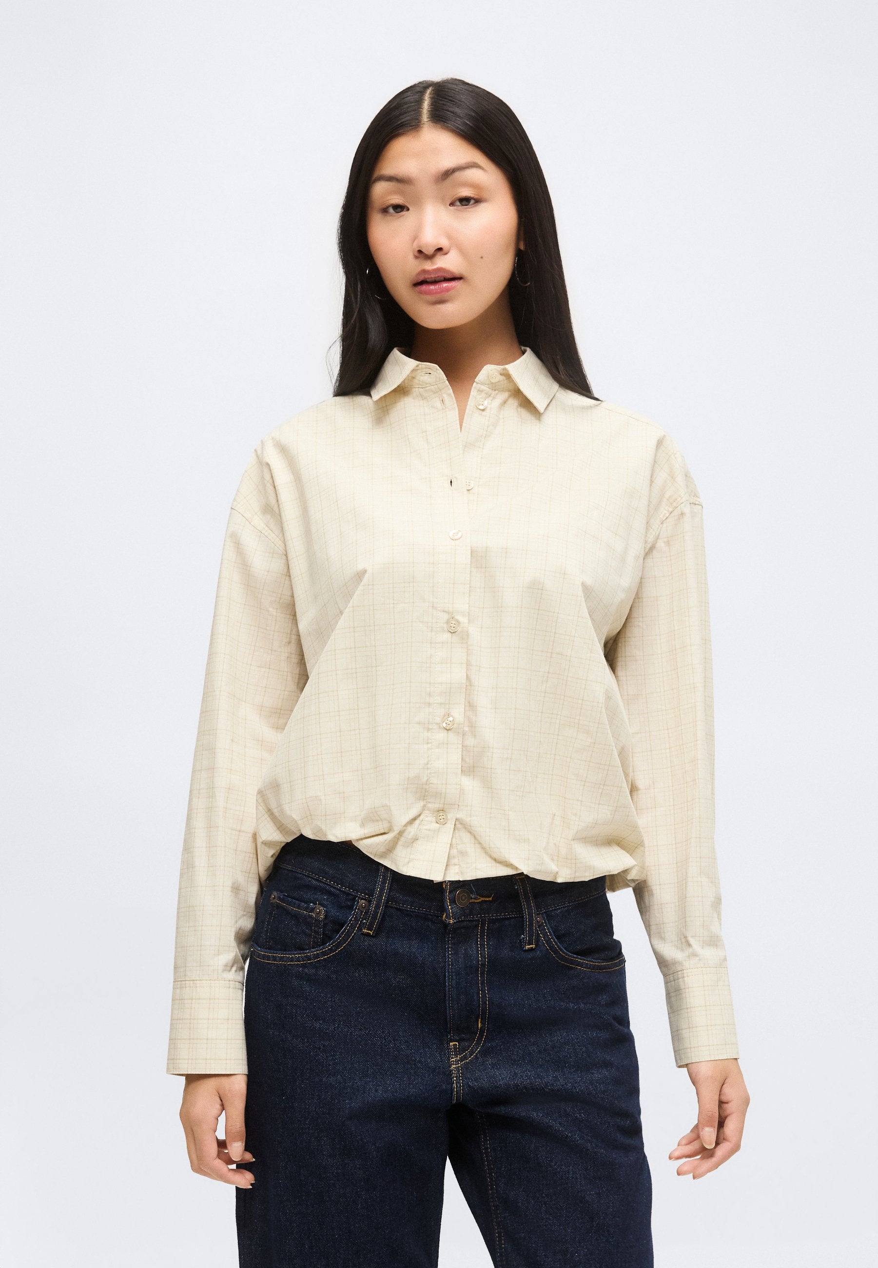 Selected SLWDELIA BUBBLE HEM SHIRT
