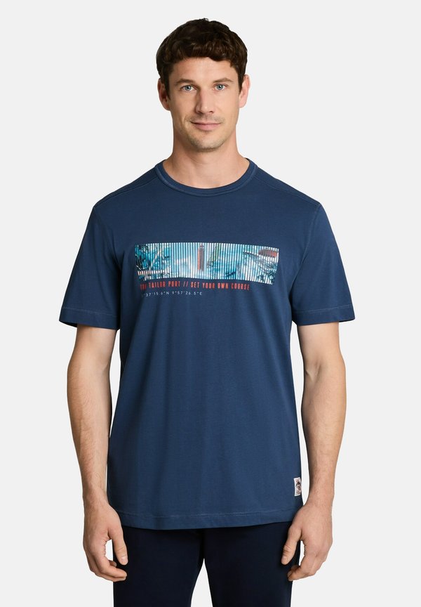 TOM TAILOR PHOTOPRINT T-SHIRT - Print T-shirt - dark duck blue