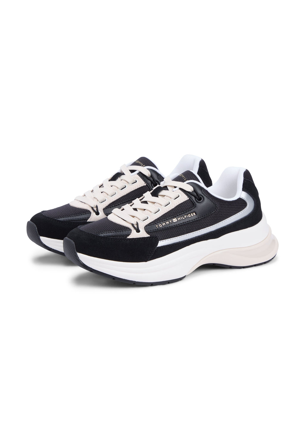 SUEDE CHUNKY LACE-UP TRAINERS Media 2