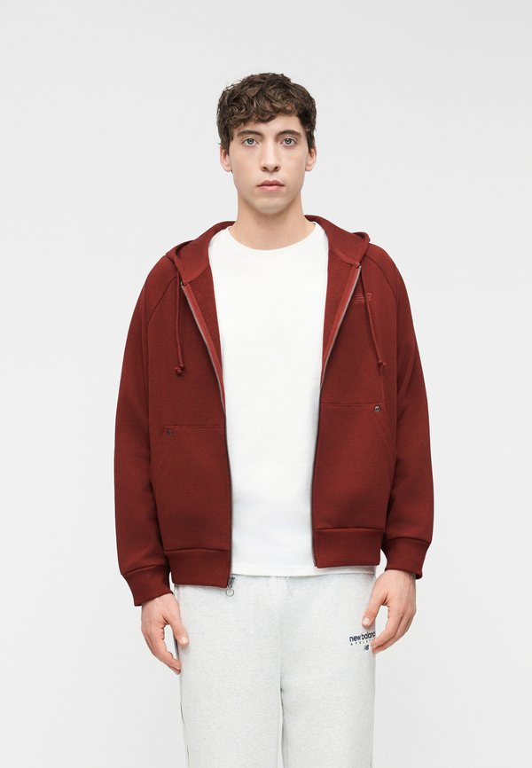 New Balance LNY FULLZIP HOODIE - Zip-up sweatshirt - mercury red