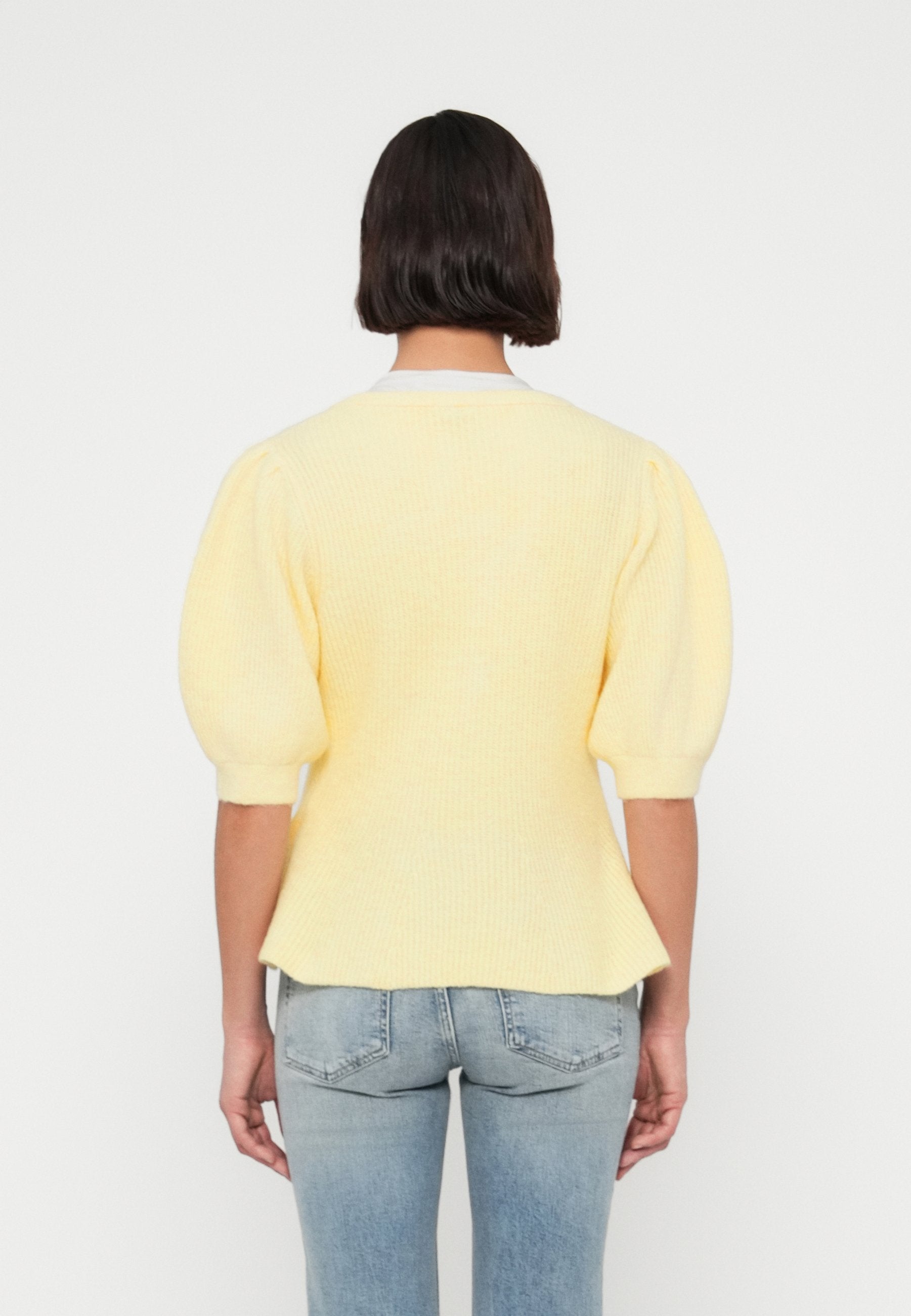 Pieces PCSILLY SS PUFF KNIT CARDIGAN NOOS BC
